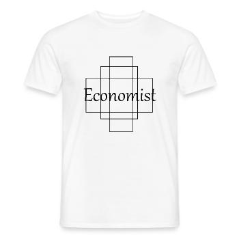 Job-Shirt | Volkswirt | Economist - Männer T-Shirt - Weiß - Vorne - AI Model Male 178 dark (178cm)