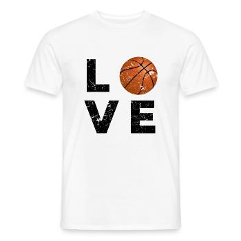 Basketball-Liebe - Männer T-Shirt - Weiß - Vorne - AI Model Male 178 dark (178cm)