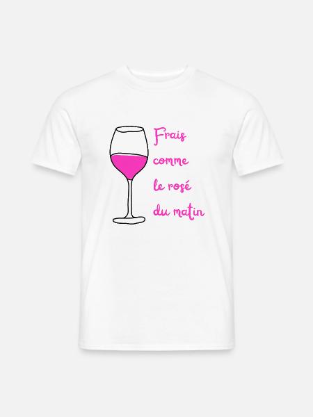Frisch wie morgendlicher Rosé - Männer T-Shirt - Weiß