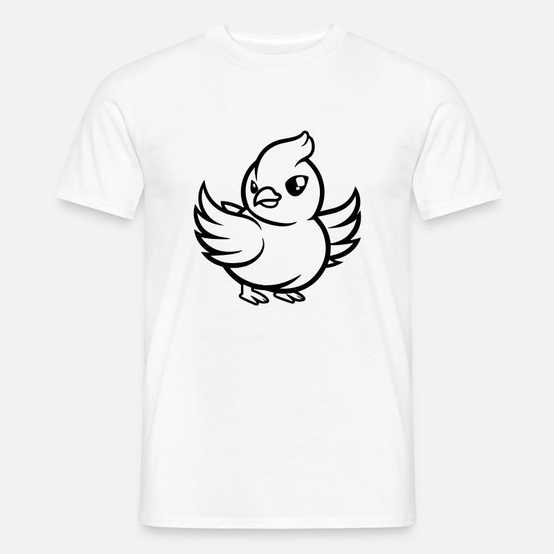 taube comic - Männer T-Shirt - Weiß