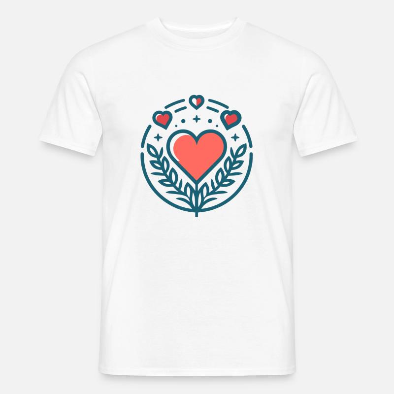 Valentinstag - Männer T-Shirt - Weiß