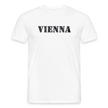 VIENNA - Men's T-Shirt - white - Front - AI Model Male 178 dark (178cm)