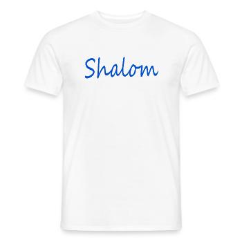 Shalom - Männer T-Shirt - Weiß - Vorne - AI Model Male 178 dark (178cm)