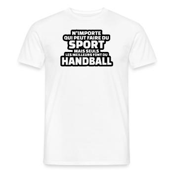 seuls les meilleurs font du handball - T-shirt homme - blanc - Devant - AI Model Male 178 dark (178cm)