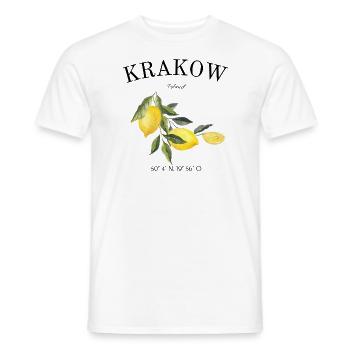 Cracovie - Pologne - Voyages - Souvenirs - Pologne du Sud - T-shirt homme - blanc - Devant - AI Model Male 178 dark (178cm)