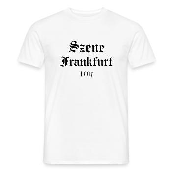 Szene Frankfurt 1997 Ultras Tshirt Fan Fußball - Männer T-Shirt - Weiß - Vorne - AI Model Male 178 dark (178cm)