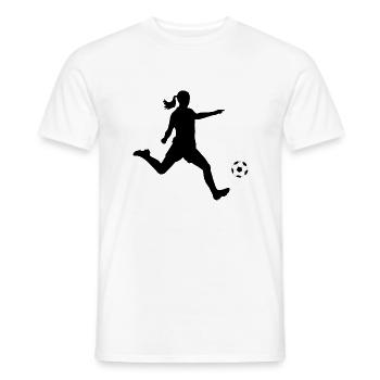 Frauenfußball - Männer T-Shirt - Weiß - Vorne - AI Model Male 178 dark (178cm)