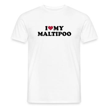Maltipoo - Männer T-Shirt - Weiß - Vorne - AI Model Male 178 dark (178cm)