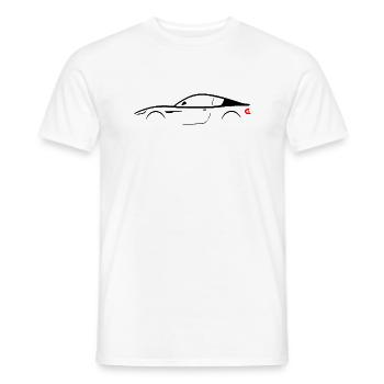 Auto Sportwagen Coupe Silhouette - Männer T-Shirt - Weiß - Vorne - AI Model Male 178 dark (178cm)