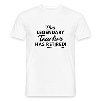 Dieser legendäre Lehrer ist in Rente gegangen! - Männer T-Shirt - Weiß - Vorne - AI Model Male 178 dark (178cm)
