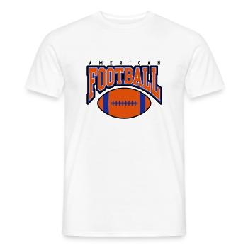 american football - rugby - T-shirt homme - blanc - Devant - AI Model Male 178 dark (178cm)