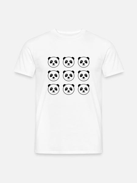 Panda face - Men's T-Shirt - white