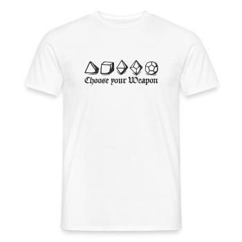 choose your weapon - Männer T-Shirt - Weiß - Vorne - AI Model Male 178 dark (178cm)