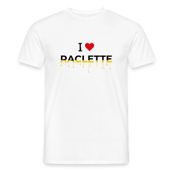 I love raclette - Männer T-Shirt - Weiß - Vorne - AI Model Male 178 dark (178cm)