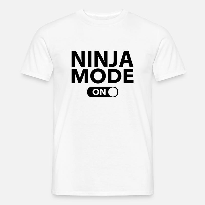 Ninja-Modus ein - Männer T-Shirt - Weiß