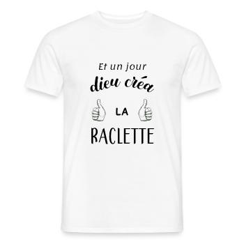 Raclette humour - T-shirt homme - blanc - Devant - AI Model Male 178 dark (178cm)