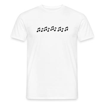 musique - T-shirt homme - blanc - Devant - AI Model Male 178 dark (178cm)