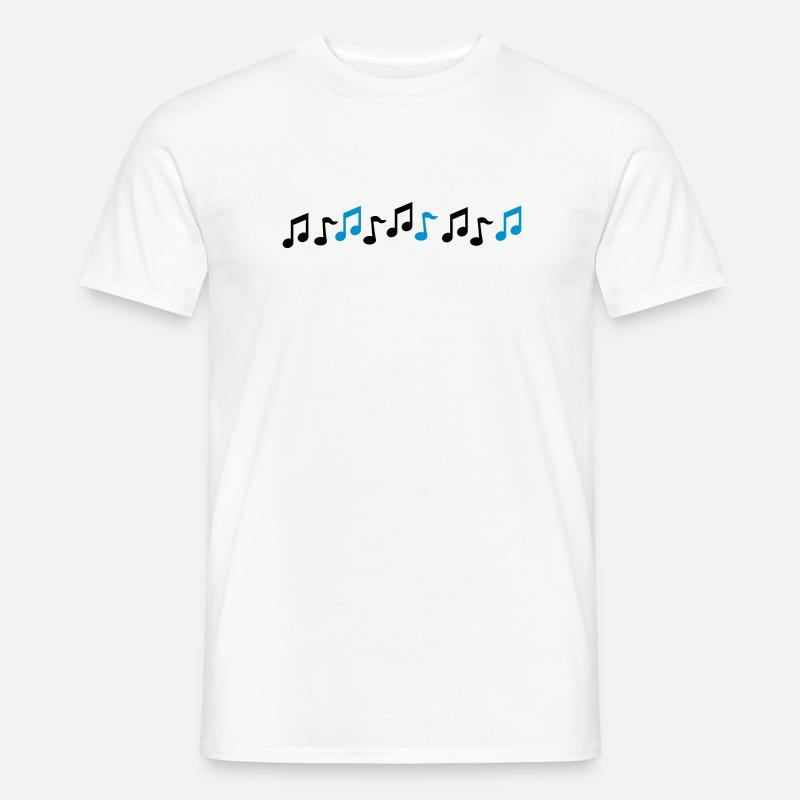 Noten - Männer T-Shirt - Weiß