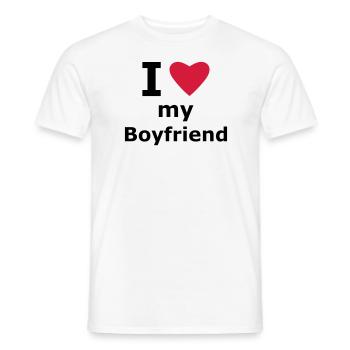 I love my boyfriend - Männer T-Shirt - Weiß - Vorne - AI Model Male 178 dark (178cm)