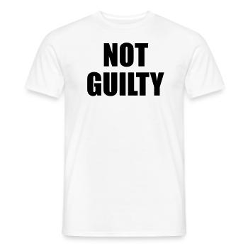 Not Guilty - Männer T-Shirt - Weiß - Vorne - AI Model Male 178 dark (178cm)