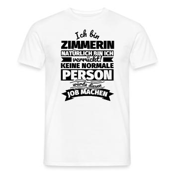 Zimmerin Geschenke - Männer T-Shirt - Weiß - Vorne - AI Model Male 178 dark (178cm)