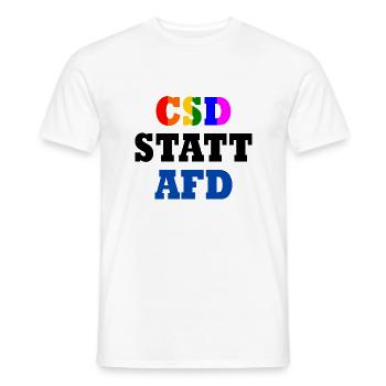 Csd statt afd - Männer T-Shirt - Weiß - Vorne - AI Model Male 178 dark (178cm)