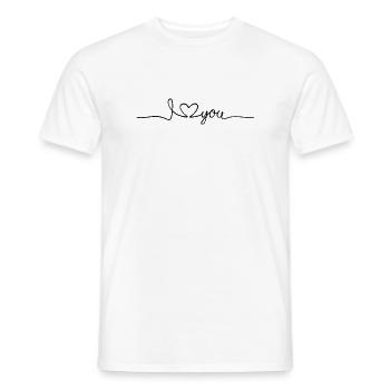 Ich liebe dich – Botschaft der Liebe - Männer T-Shirt - Weiß - Vorne - AI Model Male 178 dark (178cm)