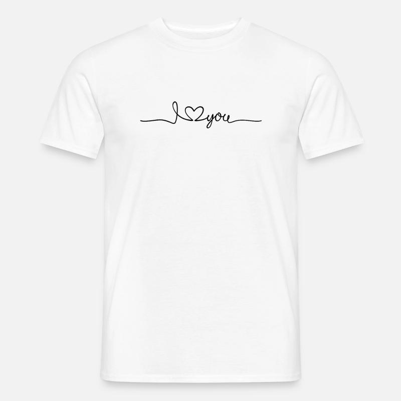 Ich liebe dich – Botschaft der Liebe - Männer T-Shirt - Weiß