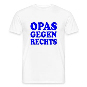 Opas gegen rechts - Männer T-Shirt - Weiß - Vorne - AI Model Male 178 dark (178cm)
