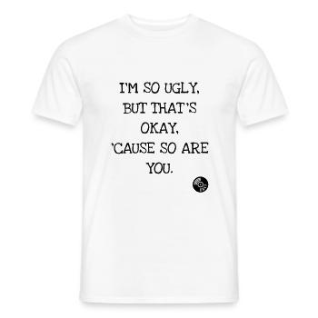 I'm so ugly, but that's okay ... Lithium - Nirvana - Men's T-Shirt - white - Front - AI Model Male 178 dark (178cm)