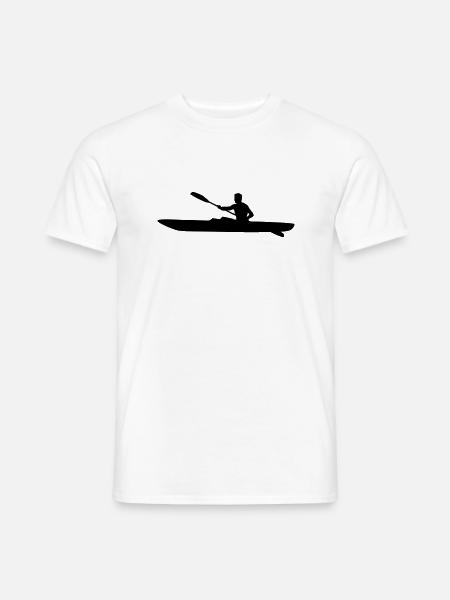 Kayak, kayaker - man - Men's T-Shirt - white