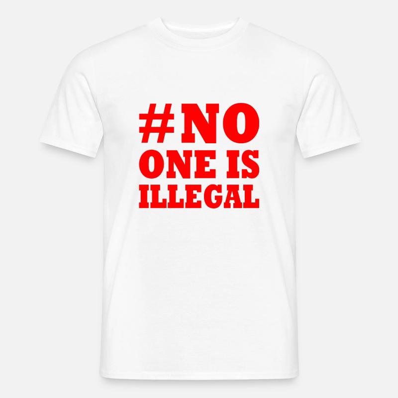 No one is illegal - Männer T-Shirt - Weiß