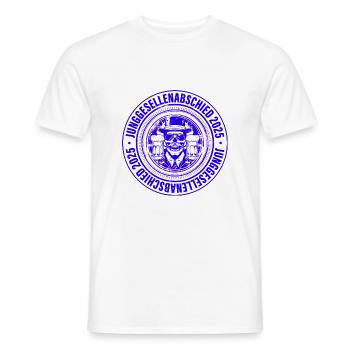 Enterrement de vie de garçon 2025 Crâne - T-shirt homme - blanc - Devant - AI Model Male 178 dark (178cm)