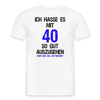 40. Geburtstag 40er runder Geburtstag - Männer T-Shirt - Weiß - Vorne - AI Model Male 178 dark (178cm)