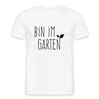 bin im Garten - Männer T-Shirt - Weiß - Vorne - AI Model Male 178 dark (178cm)