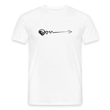 Doodles become an arrow - Men's T-Shirt - white - Front - AI Model Male 178 dark (178cm)
