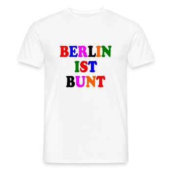 Berlin ist bunt - Männer T-Shirt - Weiß - Vorne - AI Model Male 178 dark (178cm)