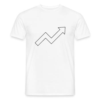 Arrow in the direction of success - Men's T-Shirt - white - Front - AI Model Male 178 dark (178cm)