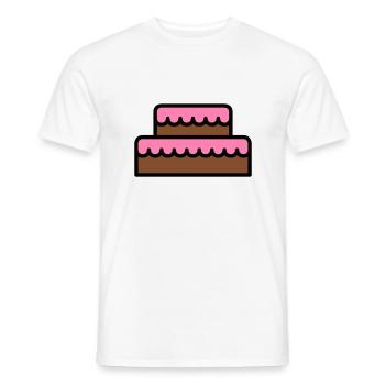 Cake - Men's T-Shirt - white - Front - AI Model Male 178 dark (178cm)