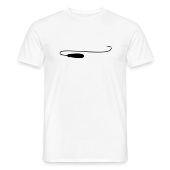 Whip Pad Femdom Fetish - Men's T-Shirt - white - Front - AI Model Male 178 dark (178cm)