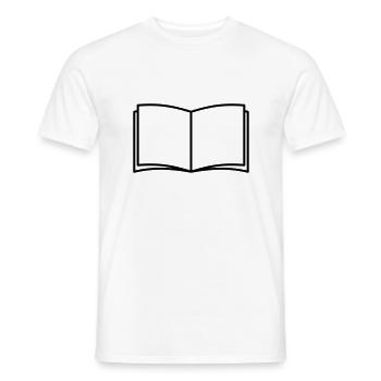 aufgeschlagenes Buch - Männer T-Shirt - Weiß - Vorne - AI Model Male 178 dark (178cm)