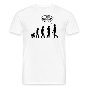 Evolution - Men's T-Shirt - white - Front - AI Model Male 178 dark (178cm)