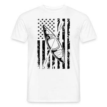 USA Graphic Kayaking Kayak Canoe Rowing Rower Padd - Männer T-Shirt - Weiß - Vorne - AI Model Male 178 dark (178cm)