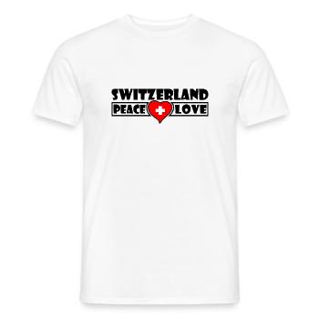 Switzerland - Men's T-Shirt - white - Front - AI Model Male 178 dark (178cm)
