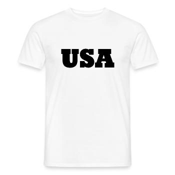 United States - Men's T-Shirt - white - Front - AI Model Male 178 dark (178cm)