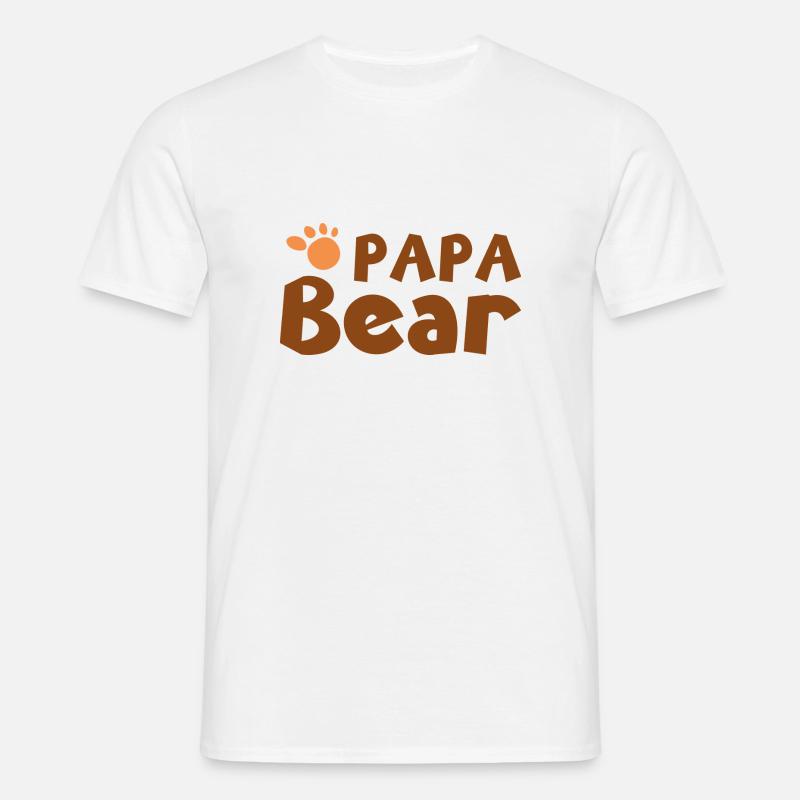 Papa Bear - Männer T-Shirt - Weiß