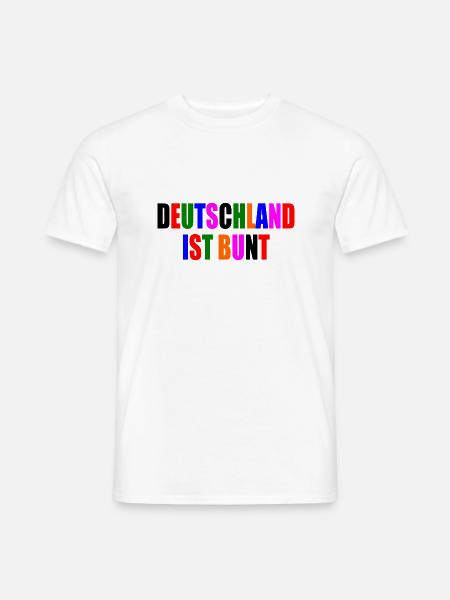 Deutschland ist bunt - Männer T-Shirt - Weiß