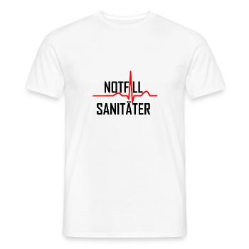 Notfallsanitäter Sinusrhythmus - Männer T-Shirt - Weiß - Vorne - AI Model Male 178 dark (178cm)