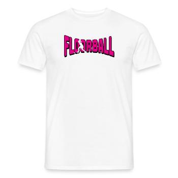 Floorball Floor Hockey Unihockey. - T-shirt homme - blanc - Devant - AI Model Male 178 dark (178cm)