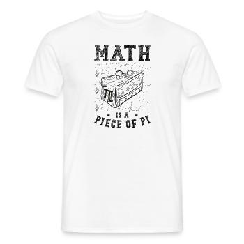 Math is a Piece of Pi Mathematics Mathematician - Men's T-Shirt - white - Front - AI Model Male 178 dark (178cm)